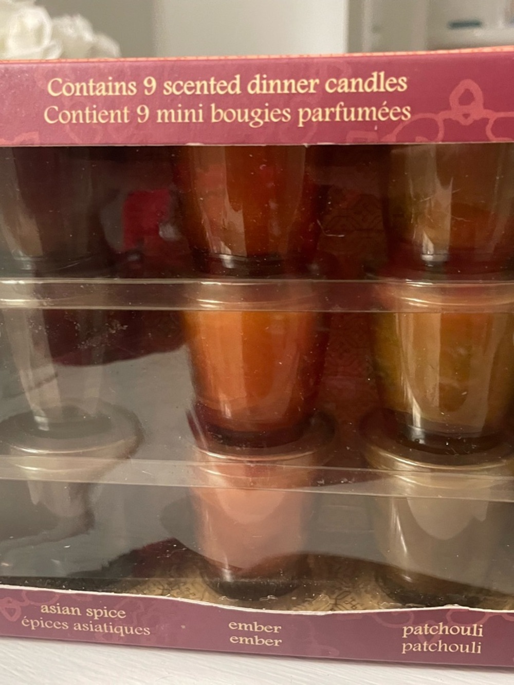 Scented Mini Dinner Candles - Amber & Spice Set